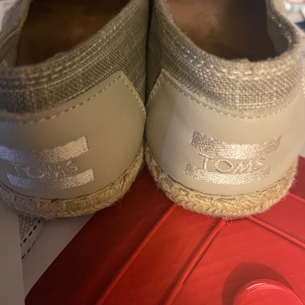 Toms Alpargata peep toe flat